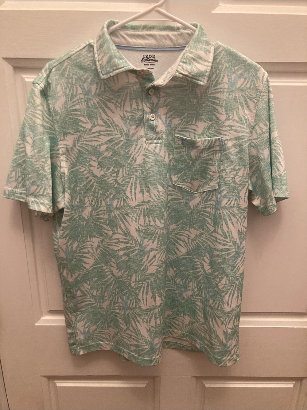 3 Izod Saltwater men’s Print Short-Sleeve Polo Shirts